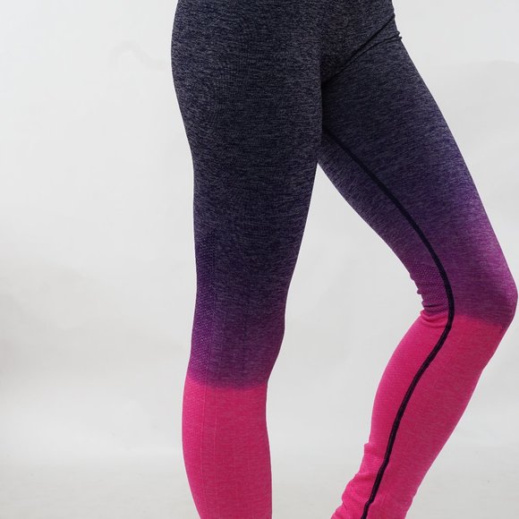 Ombre Yoga leggings seamless mid waistband - Picture 3 of 5